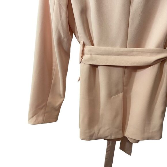 Banana Republic Factory Pink Blush Tie Waist Blazer Size 10 NWT - Picture 10 of 11